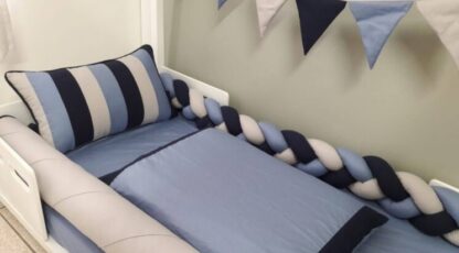 Kit Cama Montessoriano Marinho Azul Cinza