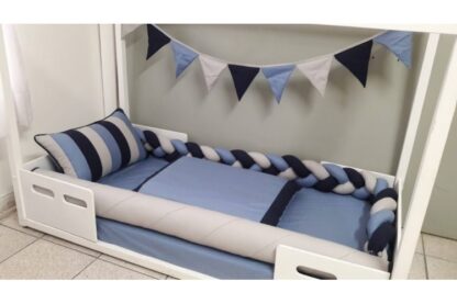 Kit Cama Montessoriano Marinho Azul Cinza - Imagem 3