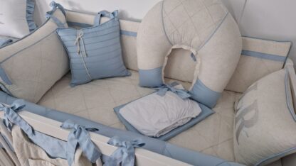 Kit Berço Linho Azul - Imagem 2
