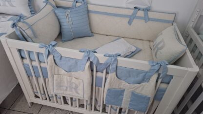 Kit Berço Linho Azul - Imagem 4