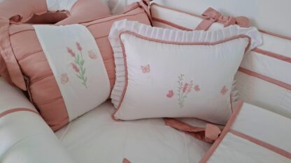 Kit Berço 400 Fios Flores e Borboletas - Imagem 3