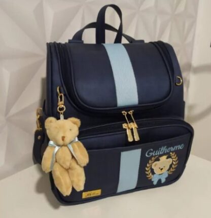 Mochila Maternidade 2 em 1 - Marinho Ursinho - Imagem 2