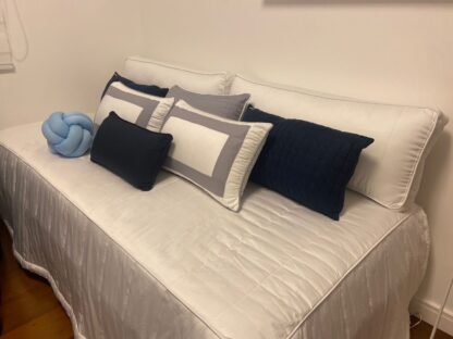 Kit Cama Box Marinho e Cinza - Imagem 2