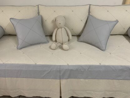 Kit Cama Babá Off White e Azul - Imagem 5