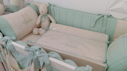 Kit Berço Verde Menta e Linho - Imagem 4