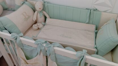 Kit Berço Verde Menta e Linho - Imagem 2