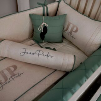 Kit Berço Verde e linho