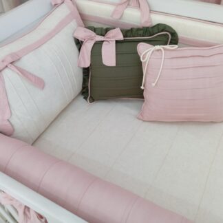 Kit Berço Rosa e Verde